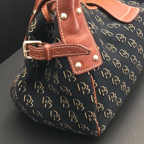 🍁 DOONEY & BOURKE RICH NAVY, CANVAS WITH TAN ACCENTS - Picture 3 of 10